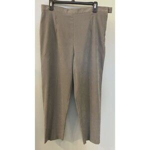 Petites by Inclinations Gray Faux Suede Dress Pants Side Zip Size 14P